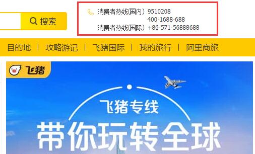 飞猪网机票预订客服电话介绍插图