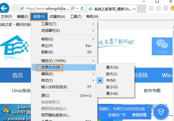 ie浏览器字体大小如何设置    ie浏览器字体大小设置方法插图2