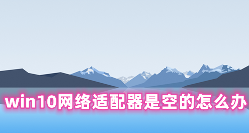 win10网络适配器是空的怎么办 win10网络适配器空白的解决办法