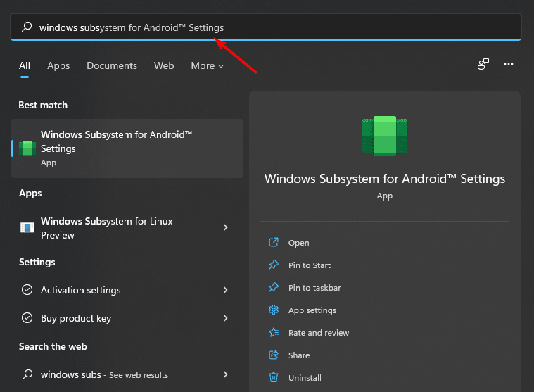 如何在Windows11上卸载适用于Android的Windows子系统(WSA)？