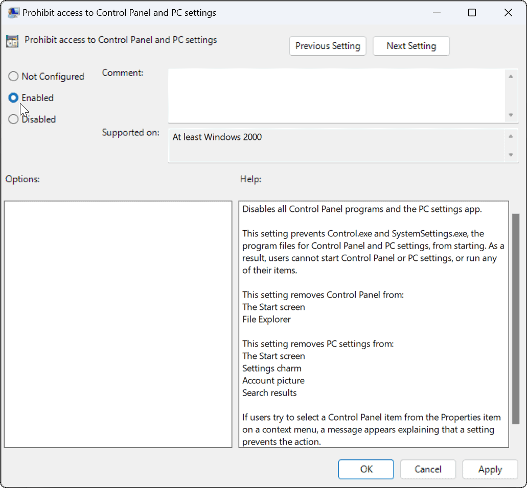 Windows 11如何阻止用户设置？