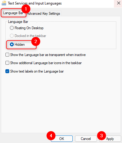 Win11如何显示/隐藏语言栏？
