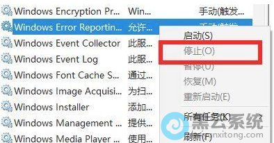 停止Windows Error Reporting Service服务