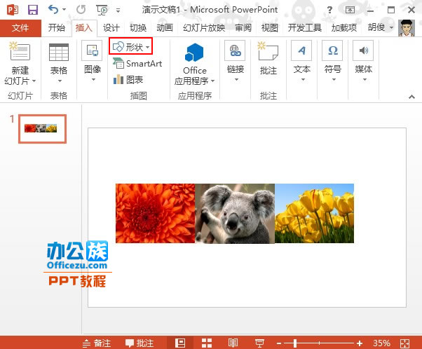 PowerPoint2013中图片弧形排版方法