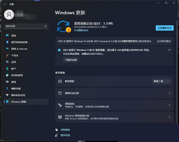 Win11电脑更新报错0x8007000d怎么处理？