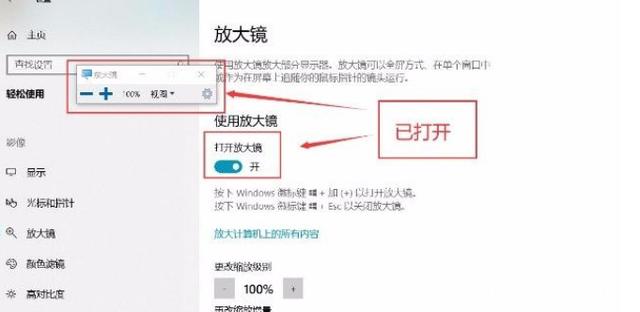 Win10系统系统屏幕放大镜怎么开启？Win10系统开启放大镜模式的方法插图4