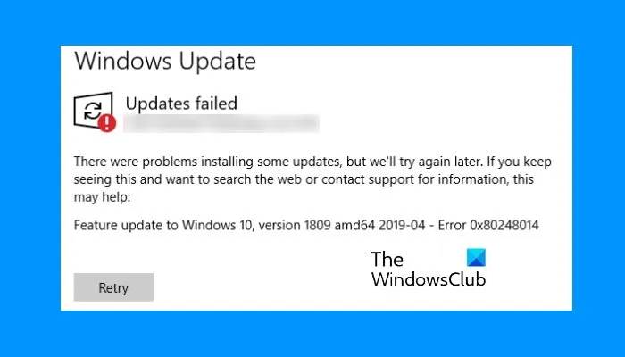 更新Win10系统出现错误提示0x80248014怎么办？