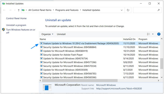 卸载Win10 20H2版本，并降级到以前的版本的操作方法