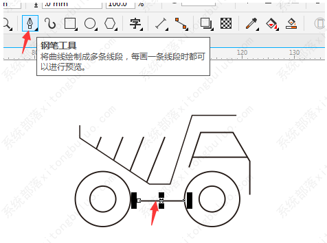 cdr简单的运输车怎么画？coreldraw怎么绘制图形教程