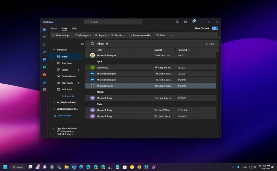 如何在Windows 11上为新的Outlook应用程序启用深色模式？