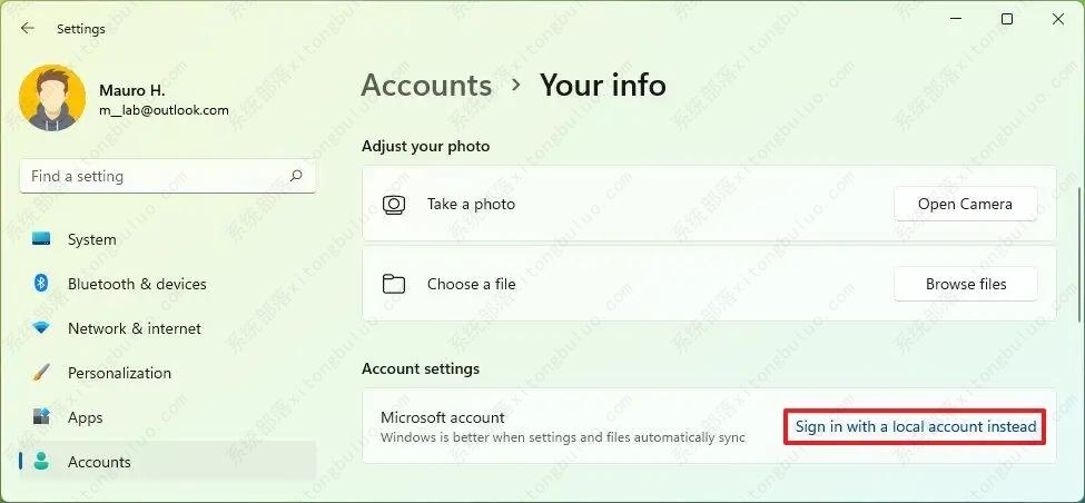 如何在Windows 11上从Microsoft帐户切换到本地帐户？