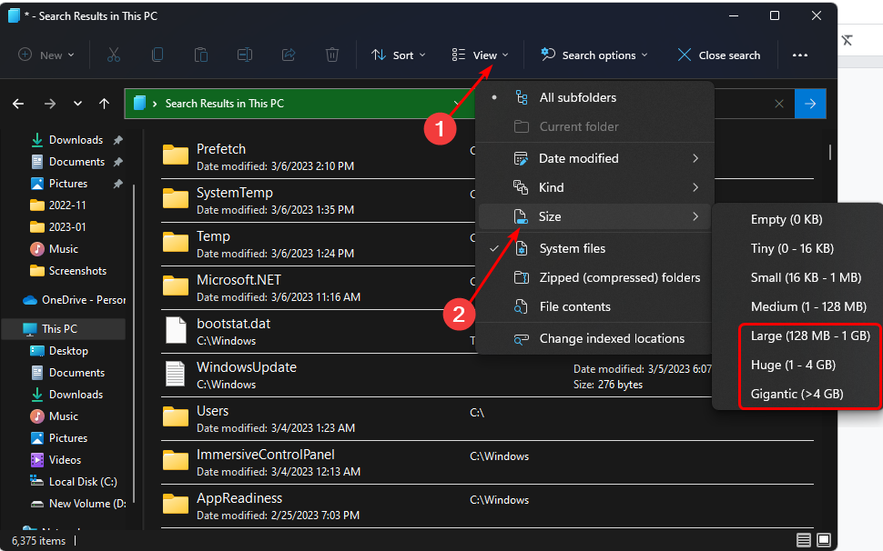 Windows11怎么查找大文件？来看看这两种方法