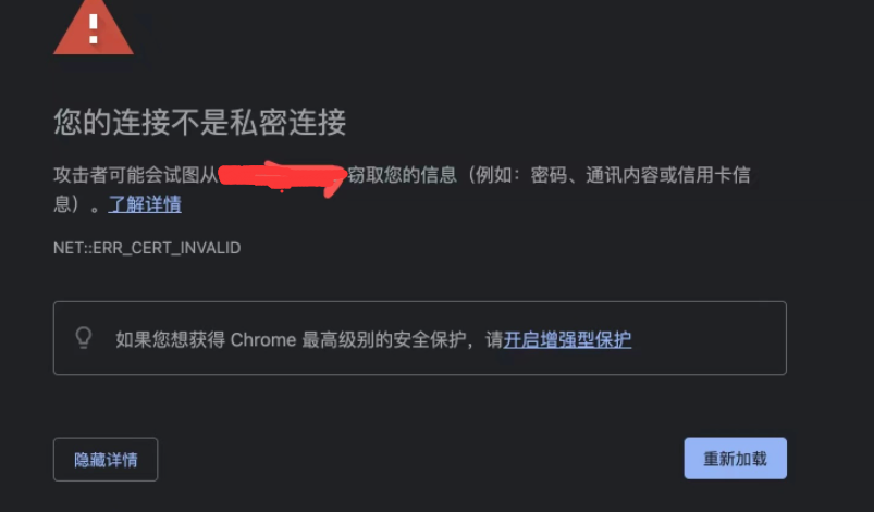 谷歌浏览器提示不是私密链接怎么办？