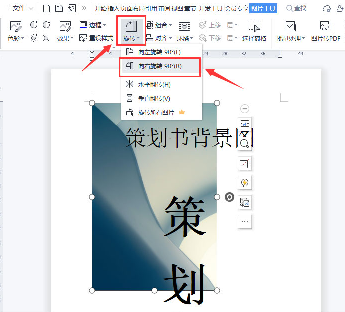 wps怎么制作图片固定页背景插图2