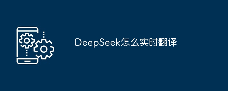 DeepSeek怎么实时翻译