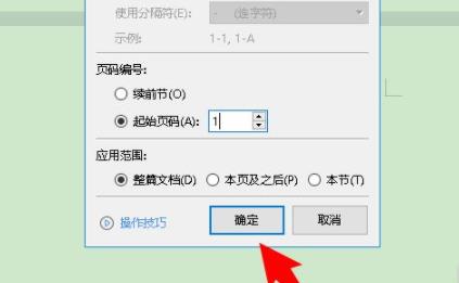 word页码不连续突然断页的设置方法