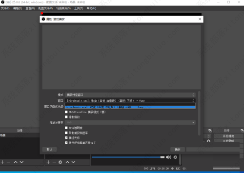 OBS Studio捕获进程的方法教程